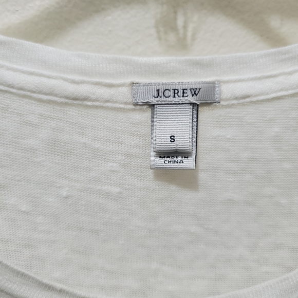 J.CREW - WHITE LINEN TOP - Picture 2 of 6